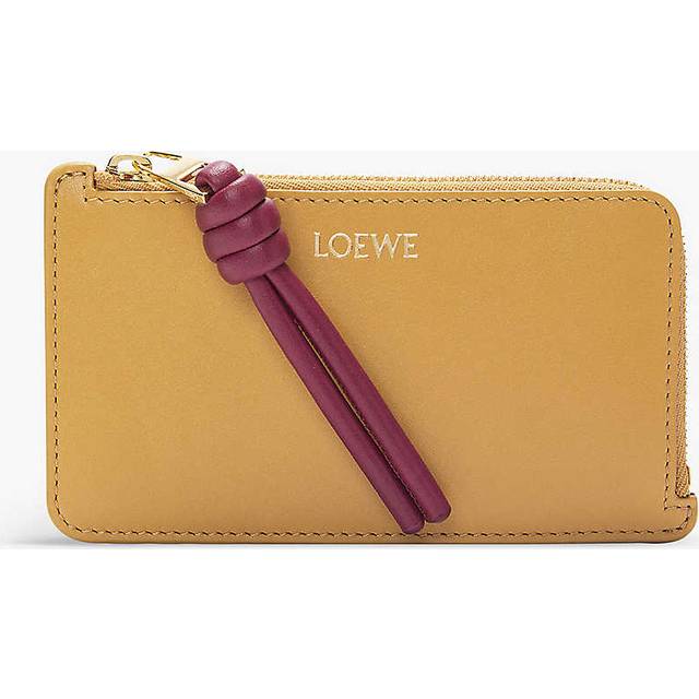 Loewe Knot Coin Cardholder - Sahara/Crimson - Red (Size Height 7.5cm x Width 13cm x Depth 1cm)