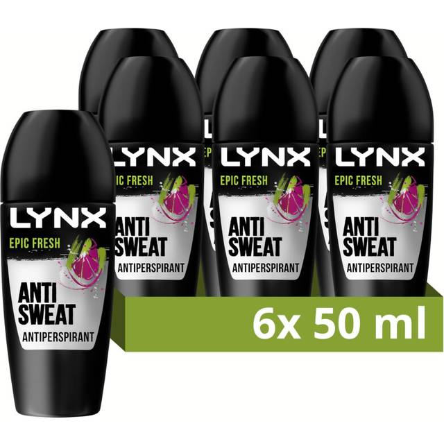 Epic Fresh Roll On 2x faster* drying deodorant for 48 hours of sweat protection 6x 50 ml
