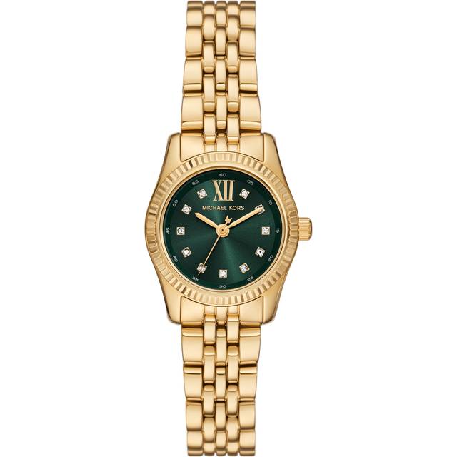 Michael Kors Lexington 26mm MK4842 Klocka Grön tavla, Kristaller,