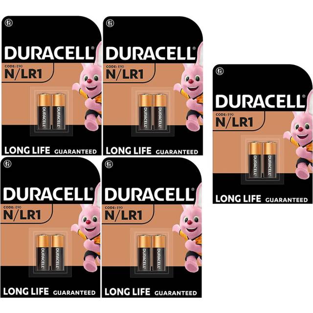 10 x Duracell N/LR1 E90 (5 Blister Packs of 2 Batteries) 10 Batteries