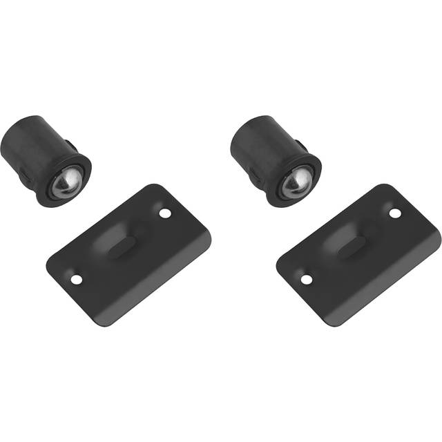 Design House 189266 Drive-in Ball Catch for Use on Closet Doors with Dummy Hardware in Home or Office  1.06L x 1.06W  Matte Black  2 Pack