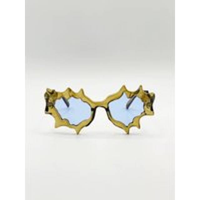 SVNX Unisex Y2K Irregular Novelty Sunglasses in Brown - One Size