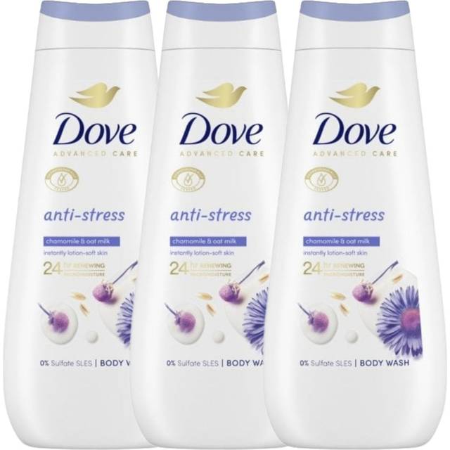 Dove Anti-Stress 24Hr Advanced Care Body Wash Shower Gel Chamomile & Oat Milk 400Ml