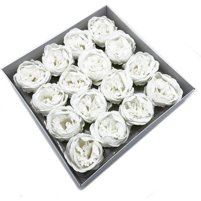 Craft Soap Flower - Ext Large Peony - White - Pack Of 10