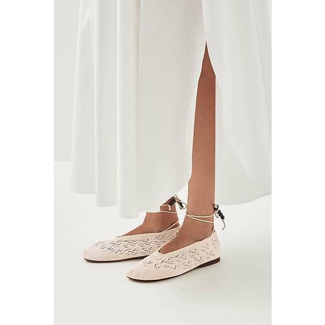 ALOHAS Rosemary Crochet Cream Ballet Flats |Kräm |41