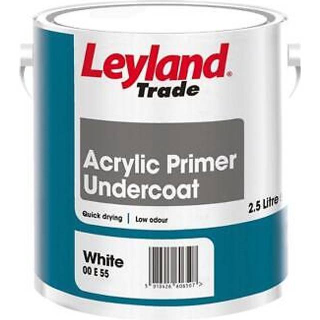 Leyland trade acrylic primer undercoat - white 2.5l 2.5 l (pack of 1),
