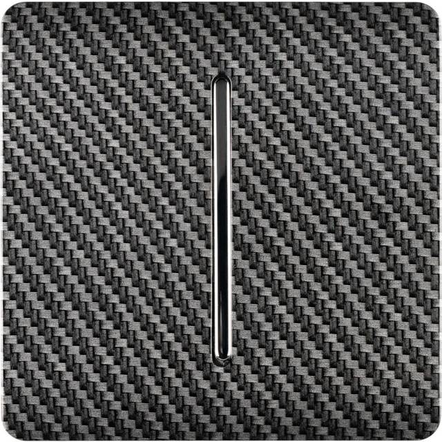 Trendi Artistic Modern Glossy Tactile Auto Retractive Door Bell Switch Carbon Fibre