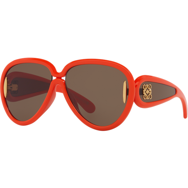 Loewe Brown Pilot Unisex Sunglasses LW40132I 42E 65 - Orange (OS)