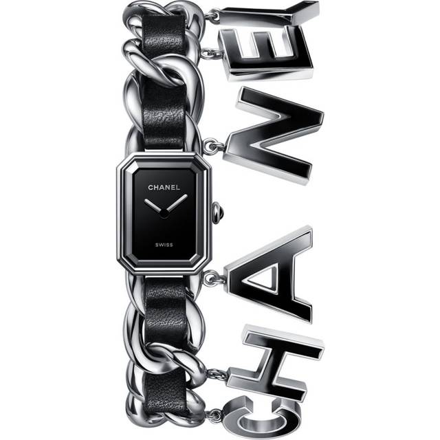 Chanel Womens Black H7471 Premi&#232;re Wanted De Stainless-steel and Leather Quartz Watch M - BLACK