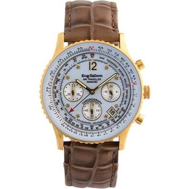 400201DS Air Traveller Diamond 40mm Quartz Watch - White - One Size