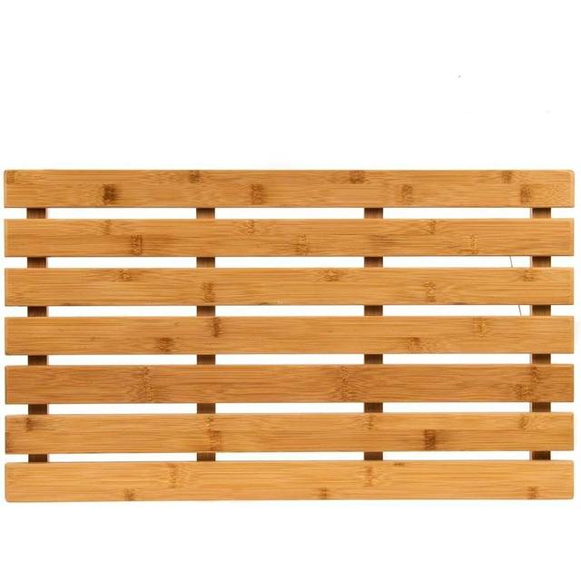 Bamboo wooden bath mat duck board perfect shower mat for bathroom anti slip fee