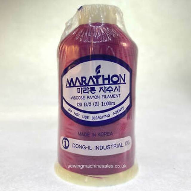 Marathon machine embroidery thread burnt pink 1154 1000m cone