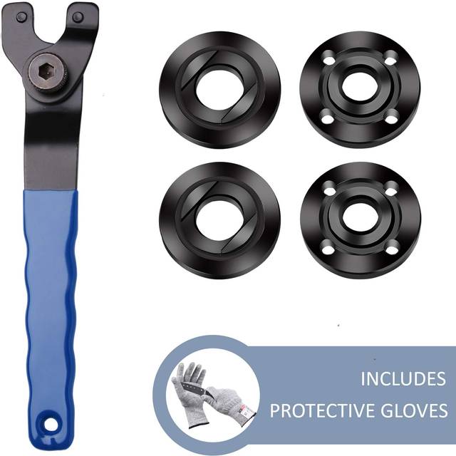 Grinder Wrench Grinder Shaft Nut 5811 4 Pcs Compatible with Makita Milwaukee Dewalt Metabo Grinder Parts Bosch Ryobi Black Dec