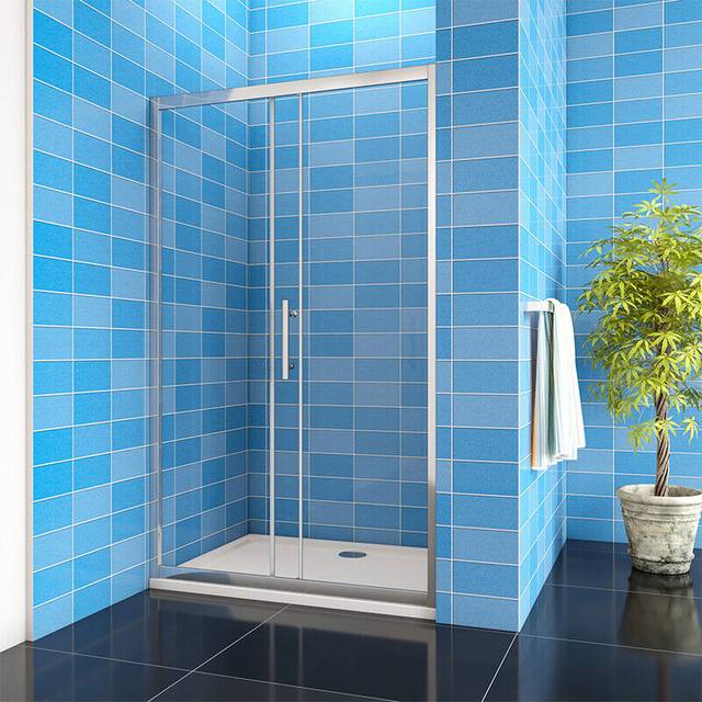 1100x1900mm sliding shower door 8mm nano easy clean clear glass screen cubicle