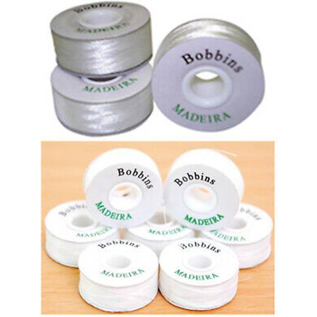 Madeira pre-wound l style white polyester embroidery machine bobbins (mr020)