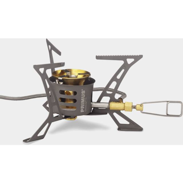 Multifuelkök Primus OmniLite Titanium, 2600 W + bränslepump + multiverktyg + vindskydd + värmereflektor + förvaringspåse, + Power Fuel (1 liter)