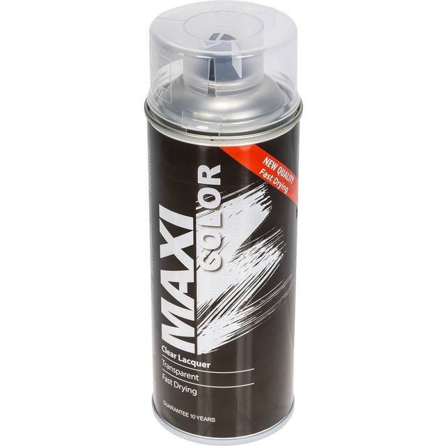 Maxicolor Clear Lacquer Spray Paint 400ml High Gloss Finish Wood Metal Plastic