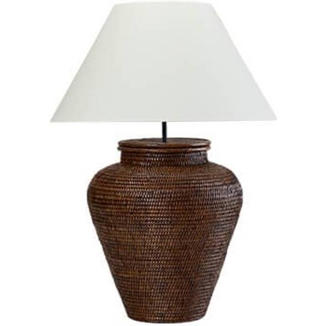 Cognac bordslampa rotting M - Brun (Ø: 40 x H: 45 cm)