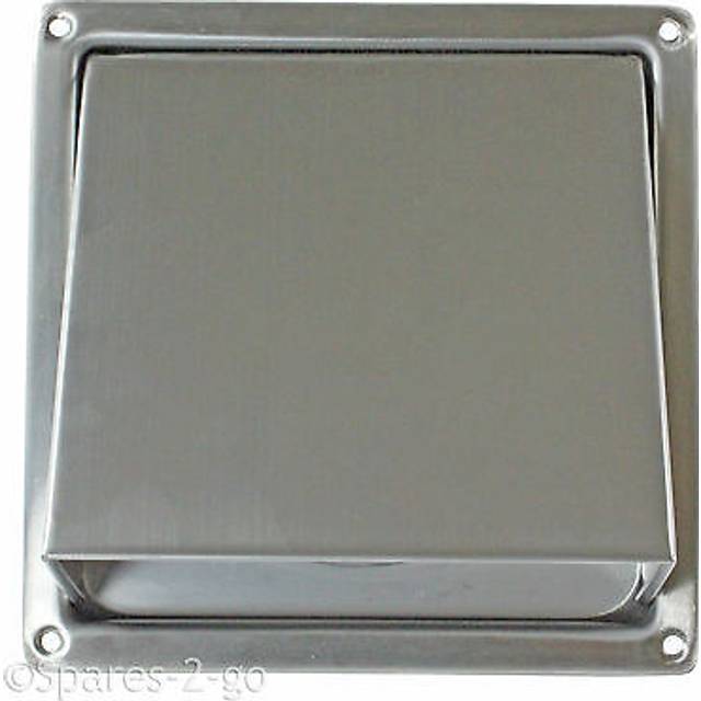 Stainless steel tumble dryer wall air vent cowled hood outlet non return flap 4"