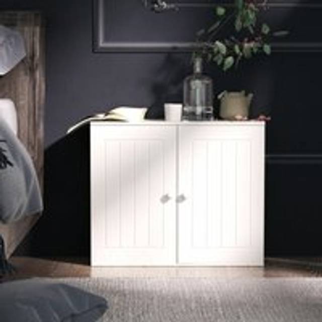 Waterproof Bathroom Storage Cabinet,FreeStanding Cabinet Organizer Unit with 2 Door and Shelf for Store Toilet