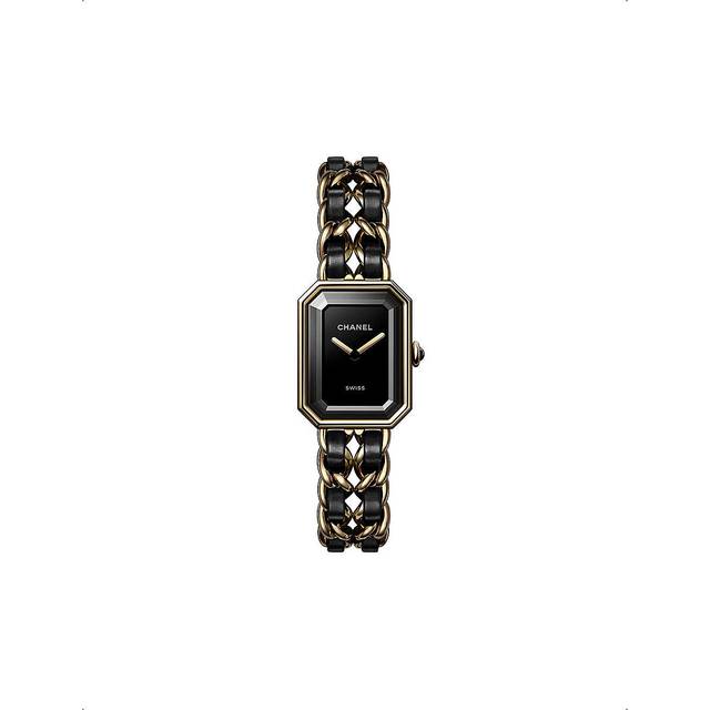 Chanel Womens Black H6951 Premi&#232;re &#201;dition Originale 18ct Yellow-gold, Steel and Leather Quartz Watch L - BLACK