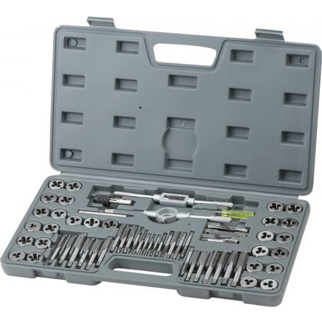 Vevor Tap and Die Set 60Pcs Metric and sae Standard Bearing Steel Threading Tool