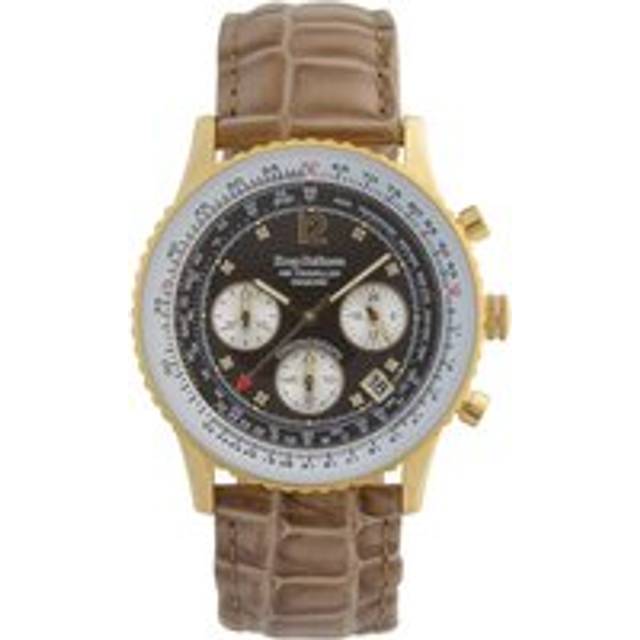 400213DS Air Traveller Diamond 40mm Quartz Watch - Brown - One Size