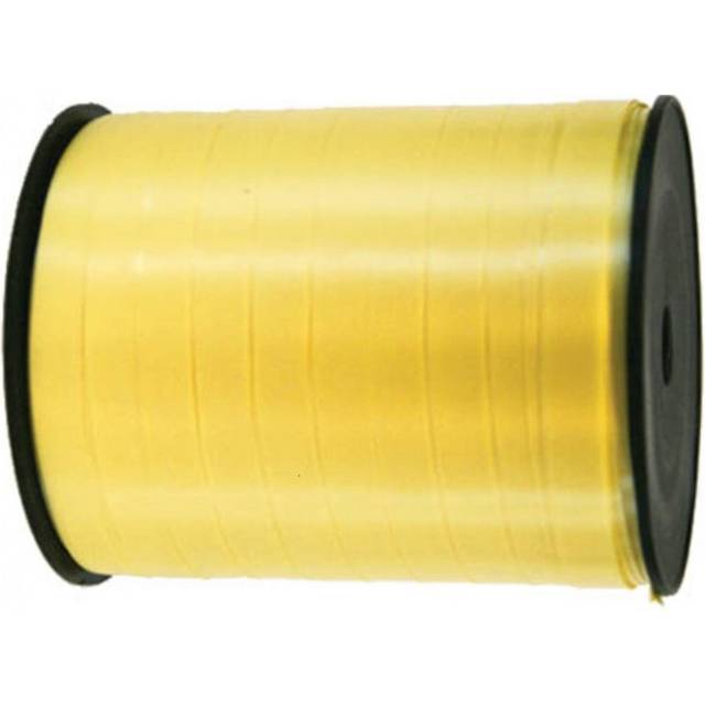 Geschenkband in zitronengelb matt, Kunststoff, 500m x 5mm