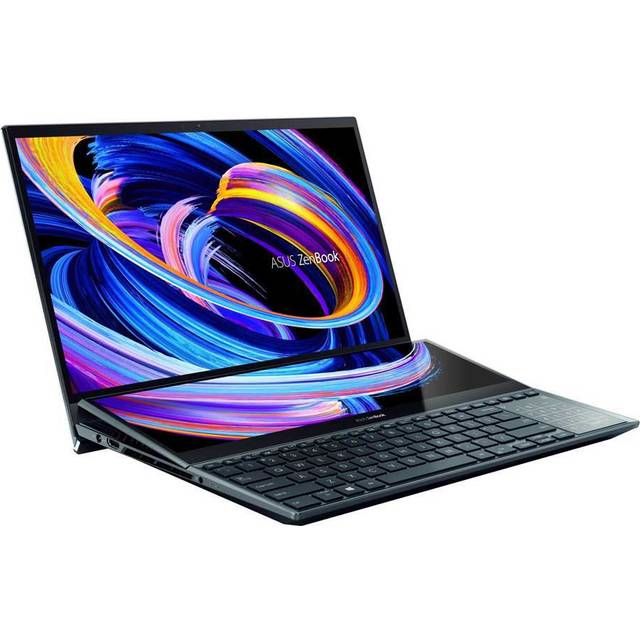 ASUS ZenBook Pro Duo 15 OLED UX582ZW-H2035W -Ultra HD (Intel Core i7-12700H, 16GB RAM, 1TB SSD, RTX 3070 Ti 8GB, Windows 11 Home) Himmelsk Blå