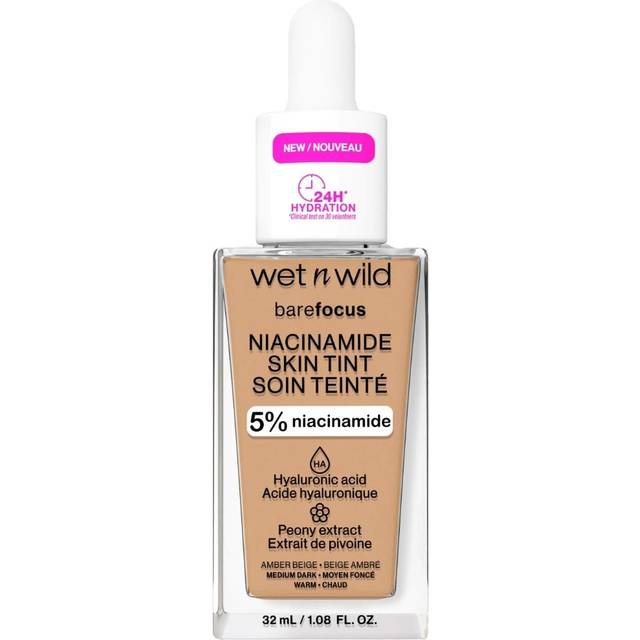 Wet N Wild Ansigt Foundation Barefocus Niacinamide Skin Tint Amber Beige 32 ml