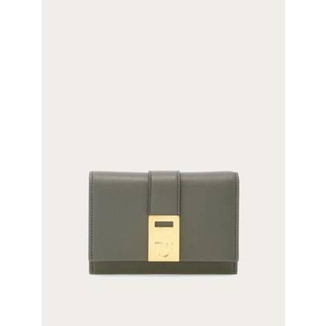 Ferragamo Women Hug compact wallet Grey