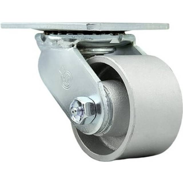 Semi Steel Cast Iron Swivel Top Plate Heavy Duty Caster with 325 Inch Wheel  700 lbs CapacityCaster  Service Caster Brand