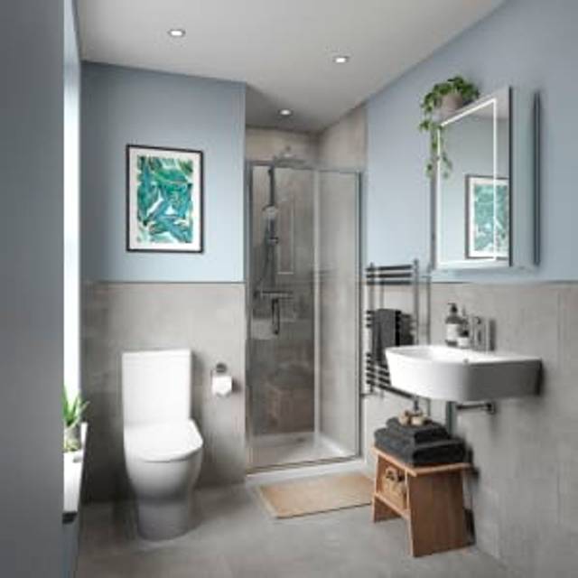 Wickes Pinhay Matt Porcelain Wall & Floor Tile - 600 x 300mm - Concrete Effect - Silver