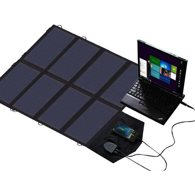 18V 40W Portable Solar Panel Charger Dual Ports Solar Cell for Phone Tablet Laptops Camping Hiking Accessories