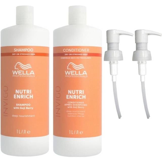 Wella INVIGO Nutri-Enrich Deep Nourishing Shampoo 1000ml and Conditioner 1000ml