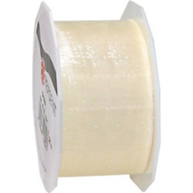 C.E. Pattberg Organza Ribbon, Cream, 40mm-25m