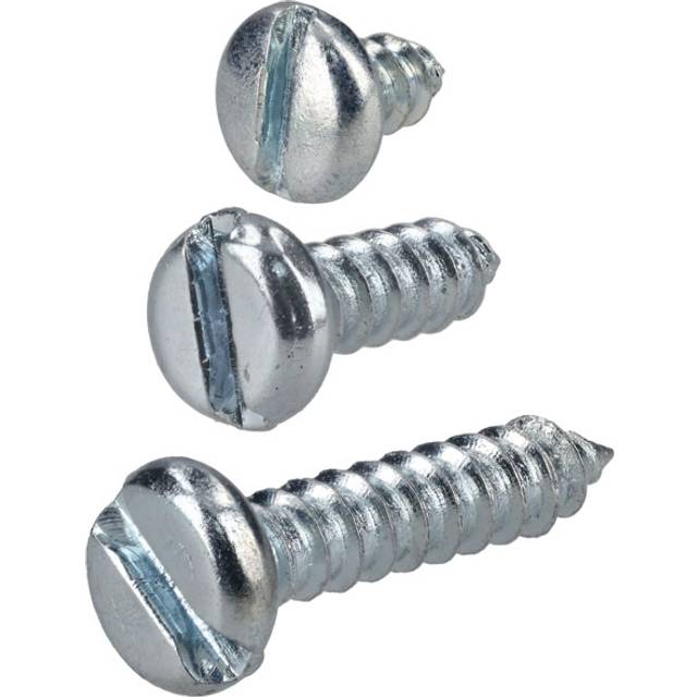 R-TECH 337098 Slotted Pan Head Self-Tapping Screws No.4 3/8in 9.5m...