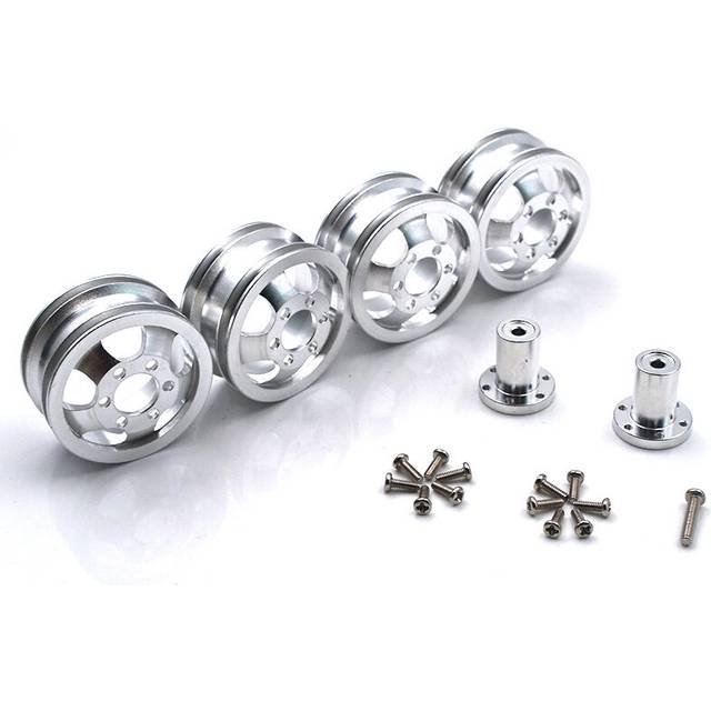 Metal Upgrade Shock-Proof Wheel Hub Rim for B1 B16 B24 B36 C14 C24 1/16 RC Truck with Screw