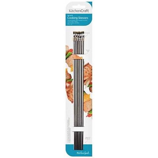 Kitchen Craft KitchenCraft Flat Sided Skewers - Pack of 6, Size 30cm