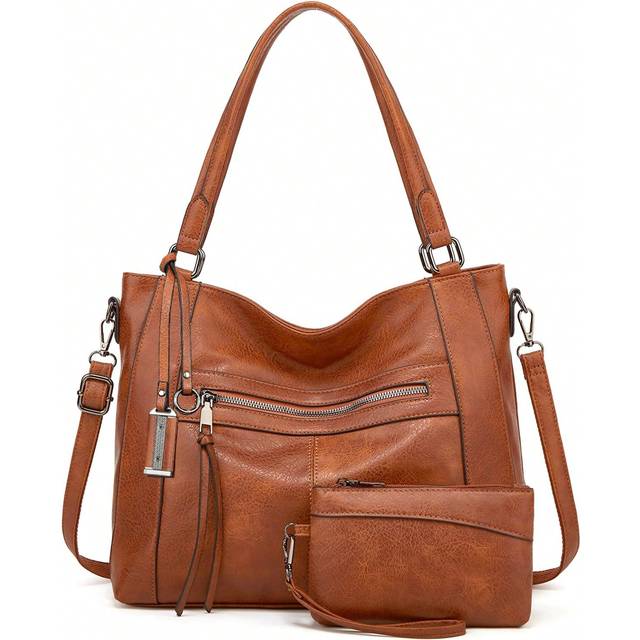 Huntvp-uk BAIGIO Women&#39;s Handbag Shoulder Bag Tote PU Leather Large Capacity With Wallet Clutch Shopping Bag Waterproof Hobo Work Bag For Shopping Travel Work O