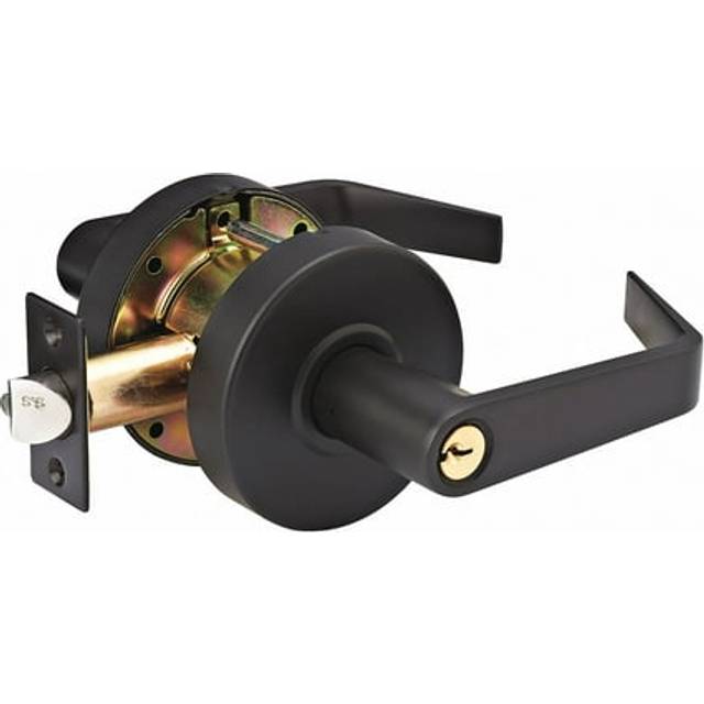 Master Lock SLCHKE10B Heavy Duty Lever Style  Grade 2 Commercial Keyed Entry Door Lock with Bump Stop  Oil Rubbed Bronze Finish