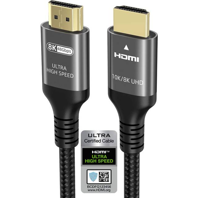 Ubluker 10K 8K 4K HDMI Cable 48Gbps Ultra High Speed Cable 4K 240Hz 144Hz 120Hz 8K 60Hz ARC eARC Compatible Netflix RTX4090 PC TV Soundbar PS5 4 Xbox