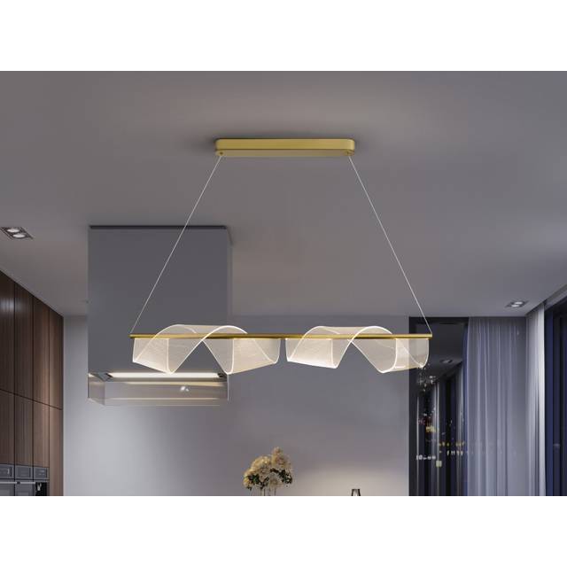 Schuller - Velas Bar Pendant Ceiling Light Matt Gold 3000K