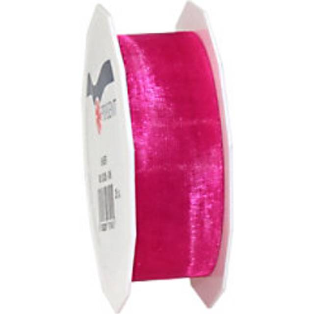 C.E. Pattberg Organza Ribbon, Pink, 25mm-25m