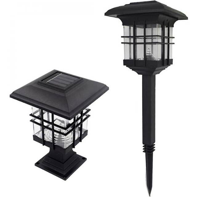 Post Column Lamp Waterproof Landscape Garden Solar Light,warm Light