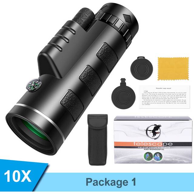 (Only Monocular) Professional Monoculars 40X60 High Powered Monocular Telescope High Definition Scope for Birds Watching Hunting Camping