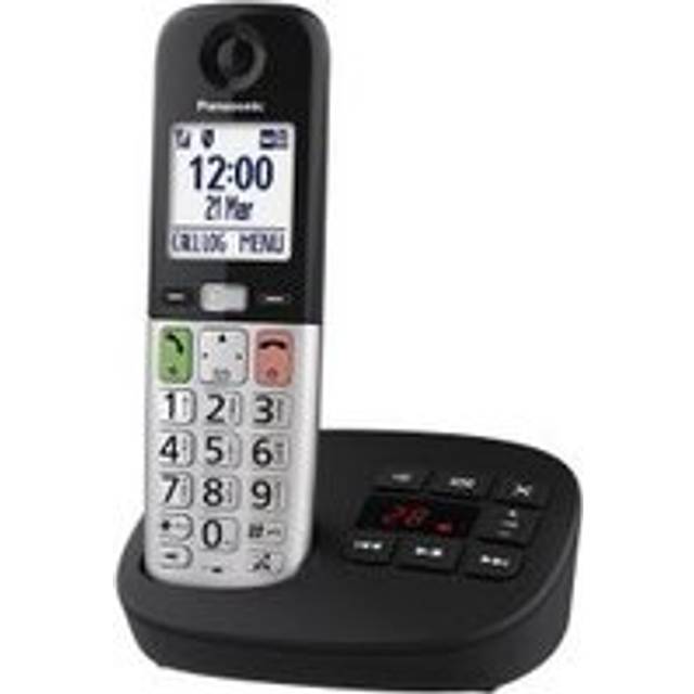 PANASONIC KX-TGU430EB Cordless Phone - Silver & Black, Black,Silver/Grey