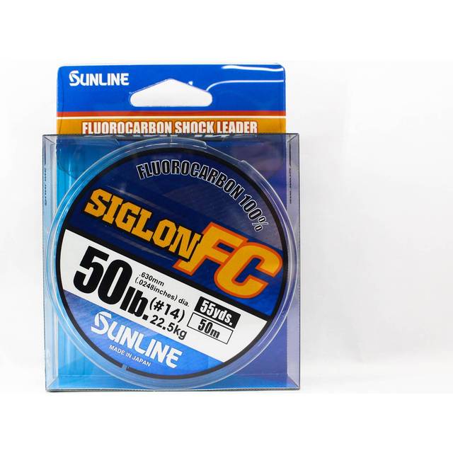 Sunline Fluorocarbon Leader Siglon FC 100% 50m 50lb Diameter 0.63mm (2026) clear