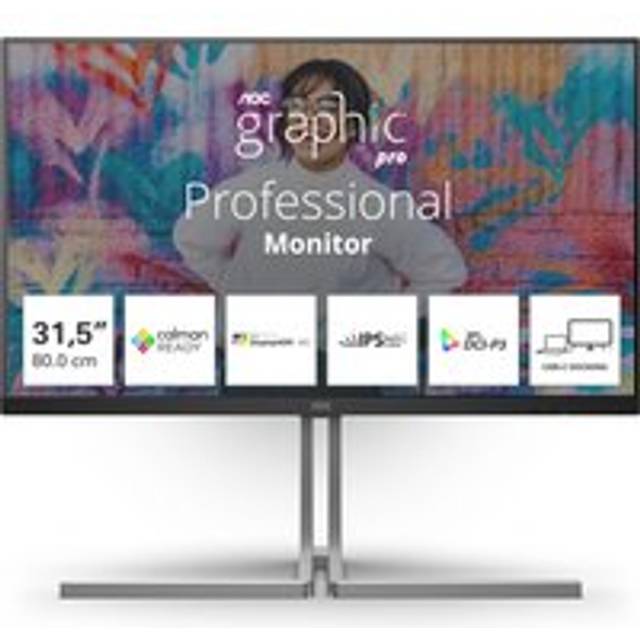 AOC U32U3CV 4K Ultra HD 32" Nano IPS WLED Monitor - Black, Black