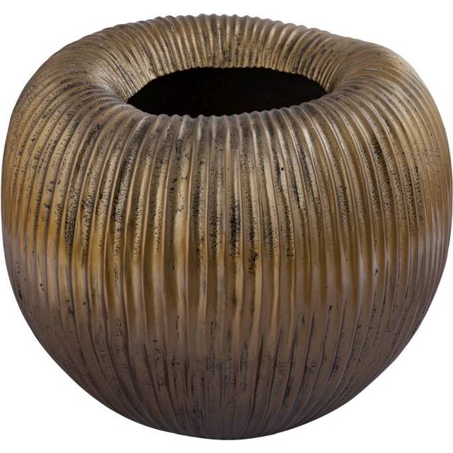 Jenna Ceramic Pot Planter - Gold (34cm H x 40cm W x 40cm D)